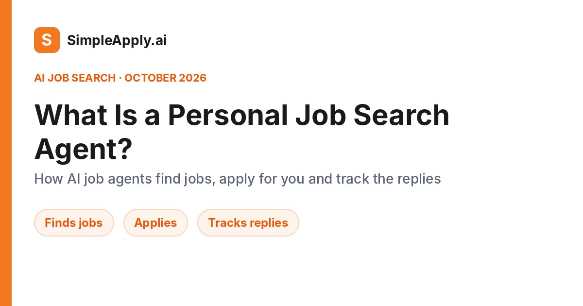 What Is a Personal Job Search Agent? How AI Job Agents Work